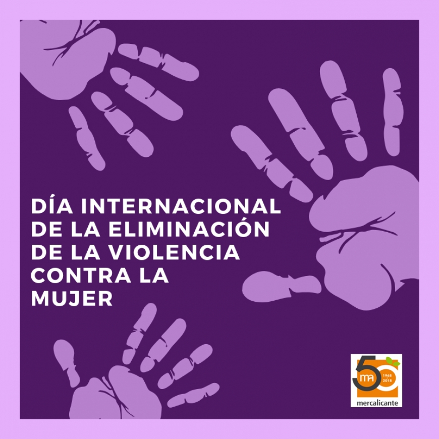 Mercalicante y Mercasa se suman al Día Internacional de la Eliminación de la Violencia contra la Mujer