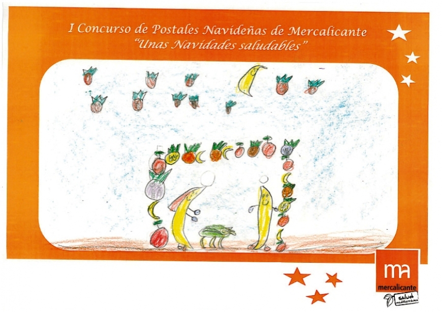 Lucía Miralles y María Lozano ganan el I Concurso de Postales Navideñas de Mercalicante