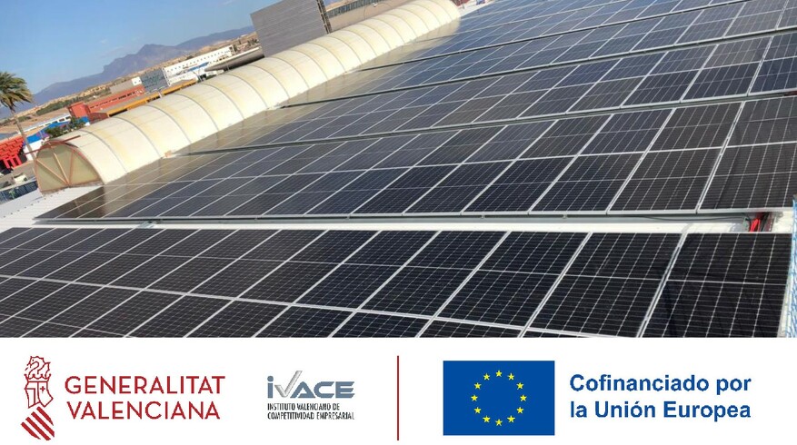 Mercalicante instala una planta solar fotovoltaica para autoconsumo, subvencionada por el Instituto Valenciano de la Competitividad Empresarial (IVACE) al año